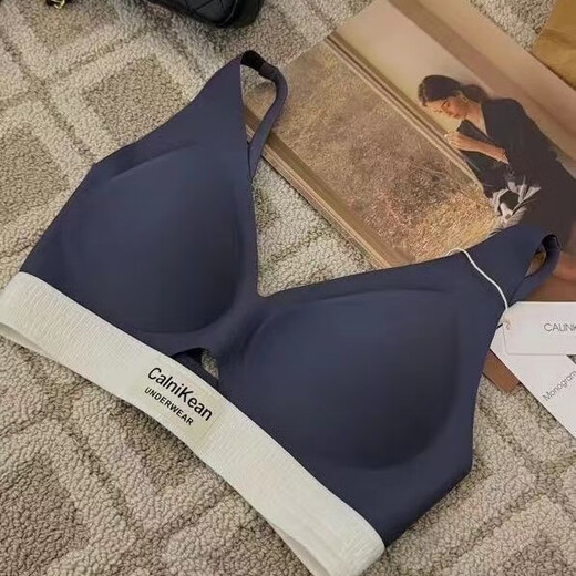 CK women's underwear lucky red underwear soft pull-up seamless semi-fixed deep V small chest push-up shock-proof sports suit cinnabar red suit M suitable for 32_70ABC