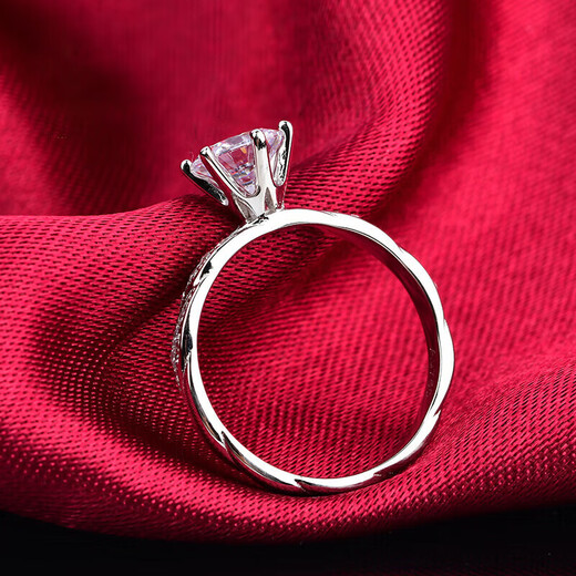 DR one carat diamond ring, platinum PT950 moissanite diamond ring, wedding ring for girlfriend’s birthday, Valentine’s Day confession, 50-point moissanite platinum ring/D grade, adjustable mouth size