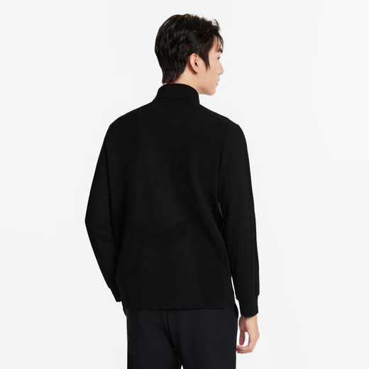 JOEONE long-sleeved T-shirt men's same style in shopping malls autumn and winter warm half-zip sweatshirt warm business outdoor inner wear slim version + black + JT1DV47027 L 175/96A(50)