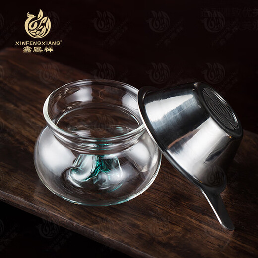Xinfengxiang Guanshan high borosilicate glass tea leakage tea filter creative tea filter tea separator funnel tea set accessories tea filter standard