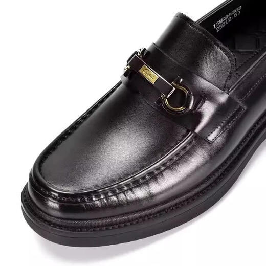 SATCHI men's shoes new style genuine leather breathable and wear-resistant business formal leather shoes casual commuting slip-on fashionable loafers black 43