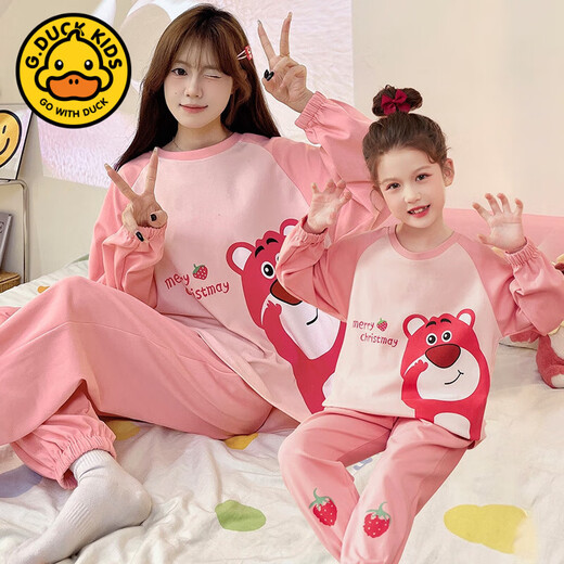 G.duck Melody mother-daughter pajamas parent-child wear spring and autumn big children long-sleeved thin princess girl cartoon home clothes long set-LDE#44004# Melody 170 14 size Height 120-130cm Weight 45-50Jin Jin is equal to 0.5 kg