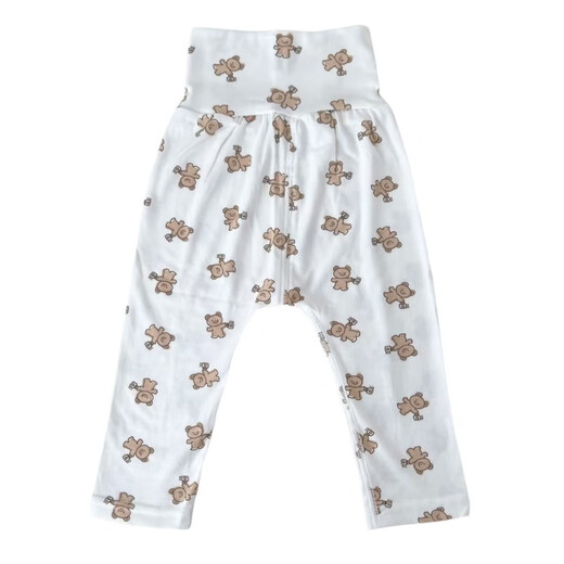 小红书爆款新生儿夏季薄款婴儿无骨高腰护肚裤子男女宝宝莫代230 粉红色欢乐熊薄款护肚裤 cm新生儿2个月 59