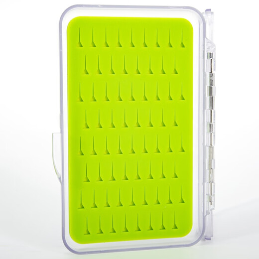 Green fly bait storage box silicone fly bait box transparent flip cover thickened fishing gear box wholesale green small size