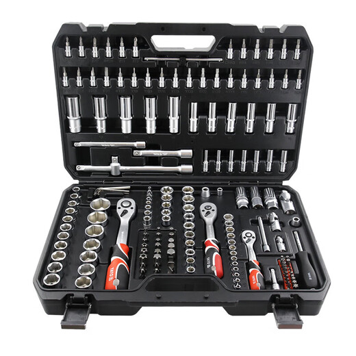 He Jiagong YATO YATO car maintenance set large, medium and small 12438 socket wrench set car maintenance 128-piece set YT-38872