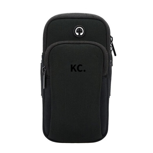 Tanbeiman's new summer running arm bag, unisex mobile phone bag, outdoor fitness sports wristband armband, ultra-light arm bag, black cover bag suitable for mobile phones within 6.8 inches