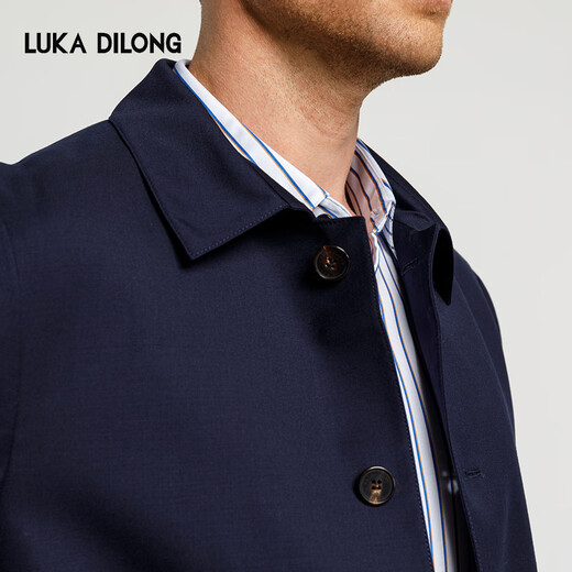 Luca Dilon 100% Sheep Wool Spring and Autumn New Light Business Executive Jacket Casual Versatile Jacket for Men Royal Blue L (50)
