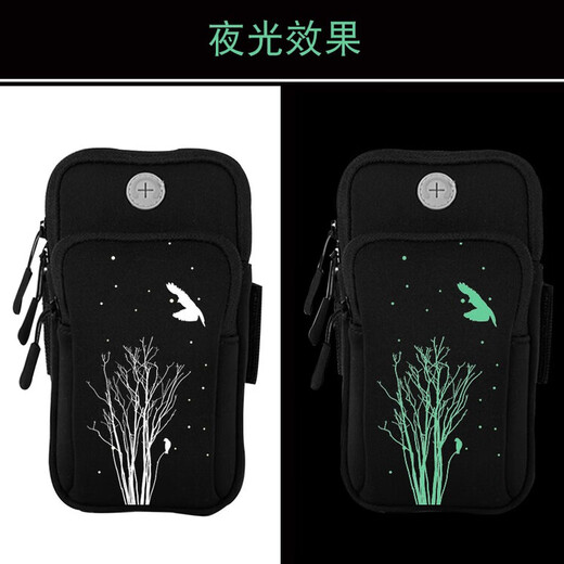 Arm sports mobile phone arm sleeve wrist bag equipment running mobile phone arm bag outdoor mobile phone bag universal for men and women large wild goose luminous