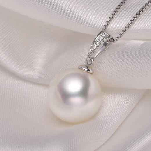 Pearl Pendant Huai Zhen 925 Silver Freshwater Nuclear Pearl Pendant Round Clavicle Chain Birthday Gift S925 Silver 10mm