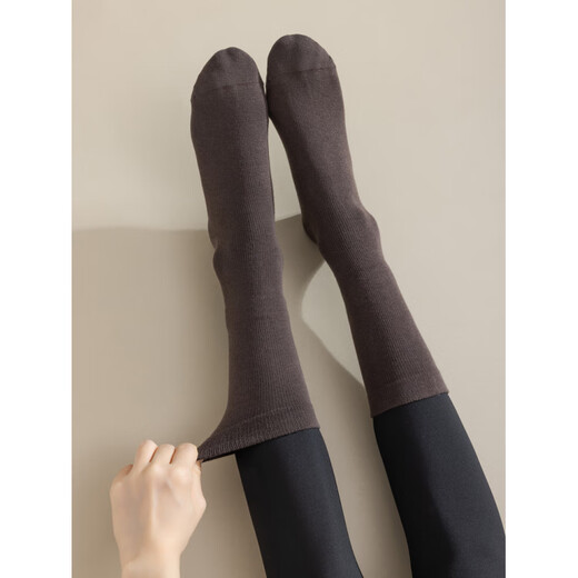 Solid Color Pressure Breathable Combed Cotton Sports Fitness Anti-Slip Pilates Boneless Seam Yoga Dance Calf Women's Socks Pink One Size