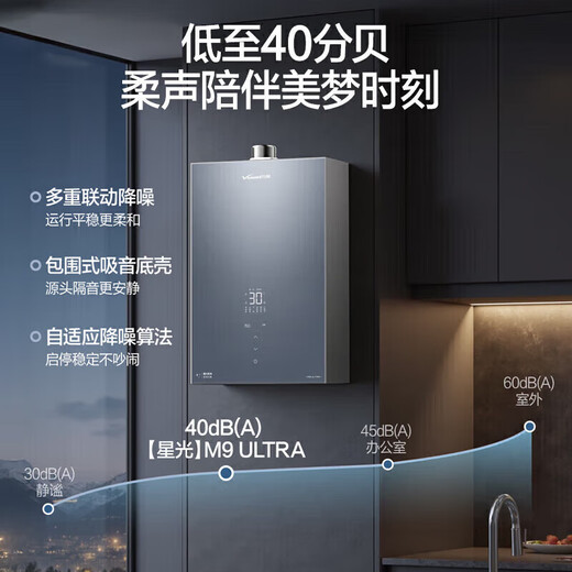 Wanhe Starlight 20L Large Water Volume National Subsidy Gas Water Heater Natural Gas Supercharged Zero Cold Water Level One Energy-Saving Water Servo Constant Temperature Trade-in M9 20L M9 ULTRA | 20L Supercharged Zero Cold Water Wash