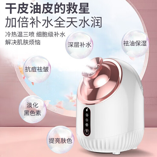 Sawang German facial steamer hot and cold dual spray facial steamer hot spray household steam autumn and winter instrument facial sprayer beauty instrument hydrating and moisturizing beauty instrument facial steam beauty salon use top white - hot and cold deep cleansing + nano hydration + hot and cold three sprays nano atomization