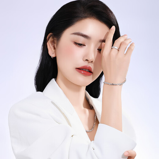 Wanfulong pt950 bracelet chain, the texture is grand, simple, versatile, shiny platinum bracelet for boyfriend 13.68g, authentic guarantee, you will get 10% off if you get a fake one, 19cm