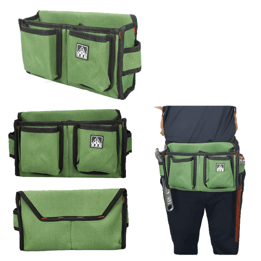 Hongrunda (RHD) carpentry site nail decoration waist bag multi-functional belt canvas new tool bag thickened wear-resistant screws water and electricity F102+ alloy plug-in belt