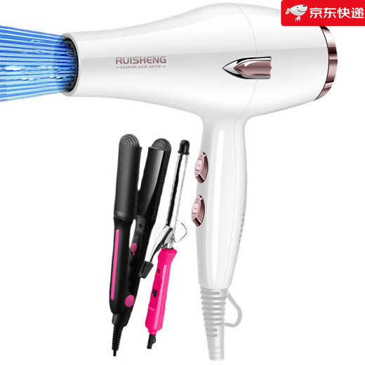 Philips (PHILlPS) same German quality personal care home appliance hair dryer high power household strong air hot and cold air blue light negative ion hair dryer fashionable white 35000 strong air free three plus bracket quick drying styling quality assurance