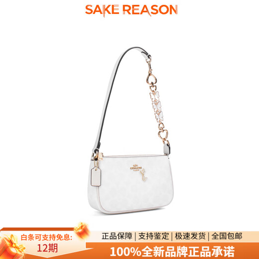 COACH Customized Bag Nolita19 Classic Fashion Metal Zipper Opening Artificial Leather Handbag Small Women's Dielian Golden Shadow Pink Gift Box