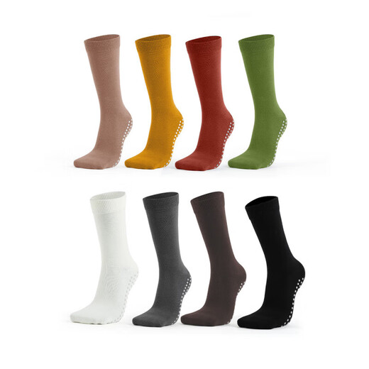 Chengsheng Xutong ALOUSAYOGA new pressure mid-tube anti-slip Pilates socks for women warm fitness dance sports yoga socks chocolate color
