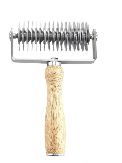 Yusenyi Pizza Tool Rolling Pin Baking Stainless Steel Roller Mesh Knife Baking Knife Knife Bread Mesh Cutter Mesh Tool (Special for Baking) Upgraded Stainless Steel Dough Punch