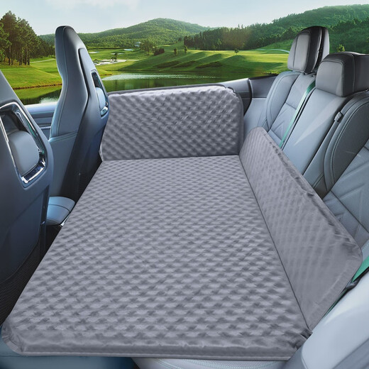 Fengxi Car Rear Sleeping Mat Car Travel Folding Bed Car Back Seat Children's Car Sleeping Artifact New Upgrade Model Elegant Gray - Suede + Support Pillows*2+Pillows*2+Charging