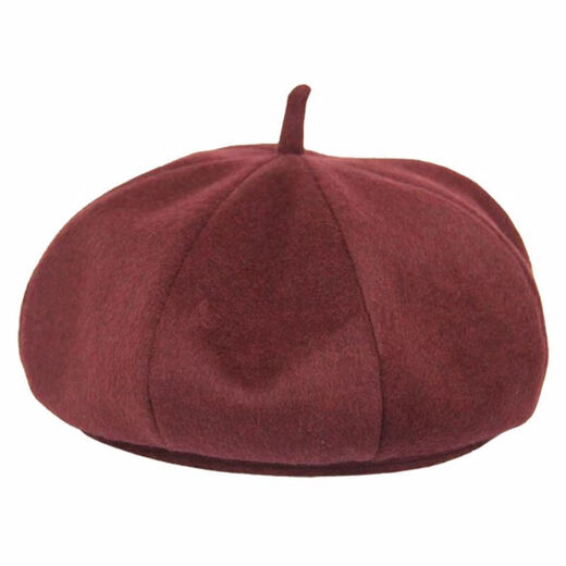 Fangtou pumpkin hat for middle-aged men, beret octagonal hat, doctor's hat, pumpkin hat for men, middle-aged and elderly hats, black woolen S small size (55-56)