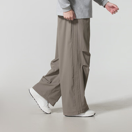 Adidas Clover Men's Pants 2025 Winter New Plush Warm Sports Pants Trendy Fashion Loose Work Pants IA7505/Recommended to order one size smaller S