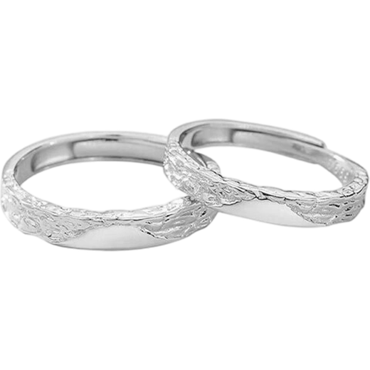 Laomiao S925 silver open couple ring as a birthday gift for your partner S925 silver love you as ever open female ring/single