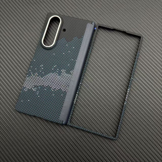 Samsung (SAMSUNG) original quality, suitable for Samsung ZFOLD7 Kevlar mobile phone case, aramid fiber protective cover, magnetic suction, fine-grained metal ring magnetic suction, back cover, Samsung Galaxy Z Fold7