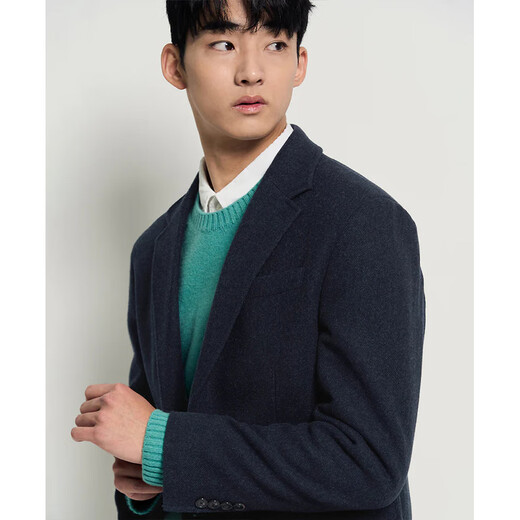 Beanpole New Product Containing Sheep Wool Beanpole 2025 Autumn and Winter Men's Business Commuting Suit Jacket Khaki M 175/92A