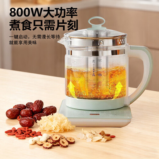 Health kettle, kettle, hot water kettle, constant temperature kettle, health kettle, teapot, teapot, all-in-one teapot, fully automatic glass insulation, small household green 1.8L health kettle + 304 filter stainless steel