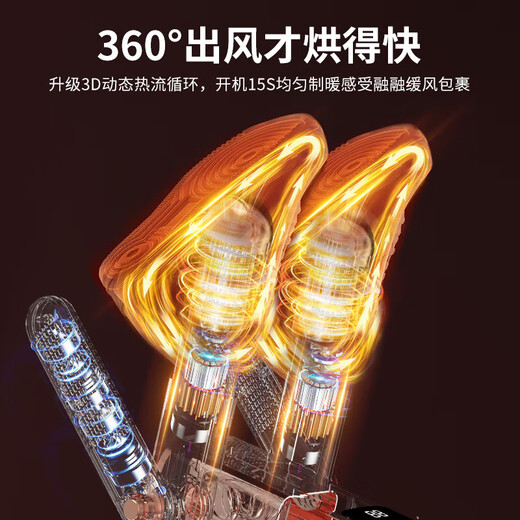 Xiaomi Ecological Chain's same four-tube shoe dryer telescopic UV deodorizing folding drying household shoe dryer white-YM-118