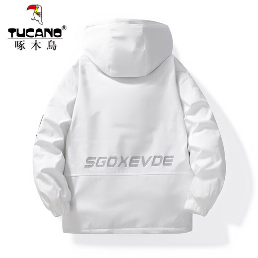 Woodpecker Plush Padded Jacket Men's Winter 2025 New Men's Padded Jacket Thickened Warmth Versatile Down Jacket D09 White Plush Padded Jacket Fashion & Warmth XL Recommended 120-140Jin Jin equals 0.5kg