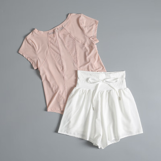 LULUNILEMON Lulu loose casual running exercise quick-drying short-sleeved blouse breathable Pilates yoga fitness wear sprout green + white S