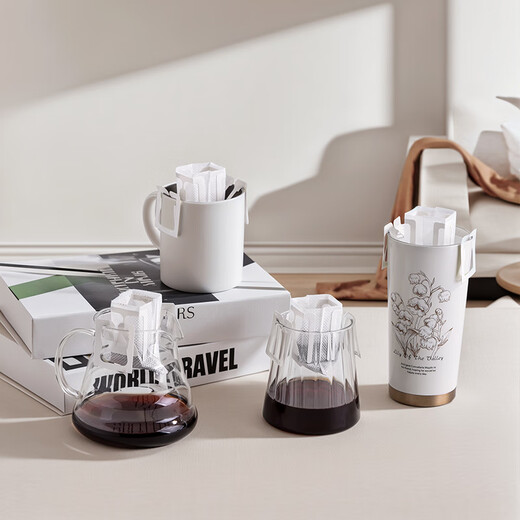 CLITON ear-hanging coffee filter paper, portable hand-brewed coffee powder filter, drip-type hand-brewed coffee powder filter bag, 50 sheets