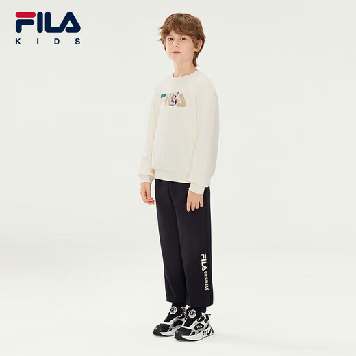 FILA【抗菌功能】斐乐儿童童装2025年冬季男童中大童加绒长裤