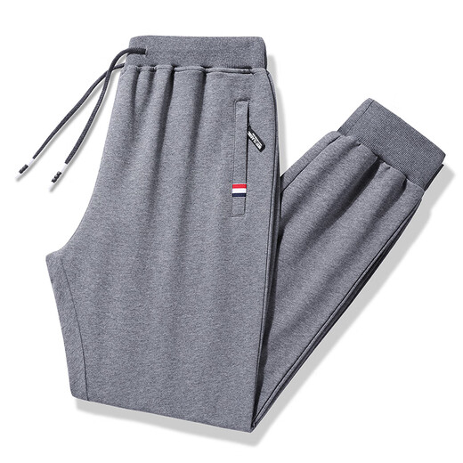 TOMMYBULL American Tommy Tommy Sweatpants Pure Cotton Casual Men's Sports Pants Autumn and Winter Loose Straight Leg Sweatpants Dark Blue Straight Leg Pants 3XL Recommended 160-175Jin Jin equals 0.5 kg