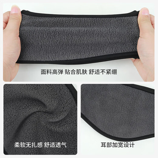 RICH YOUR HOME German quality sports hood, outdoor warm running headband, women's and men's autumn and winter cycling hood, windproof, black 1 piece