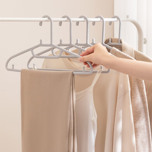 One s Member Seamless Clothes Drying Rack Clothes Anti-slip Clothes Support Wet and Dry Clothes Drying Artifact 10 Count Gray