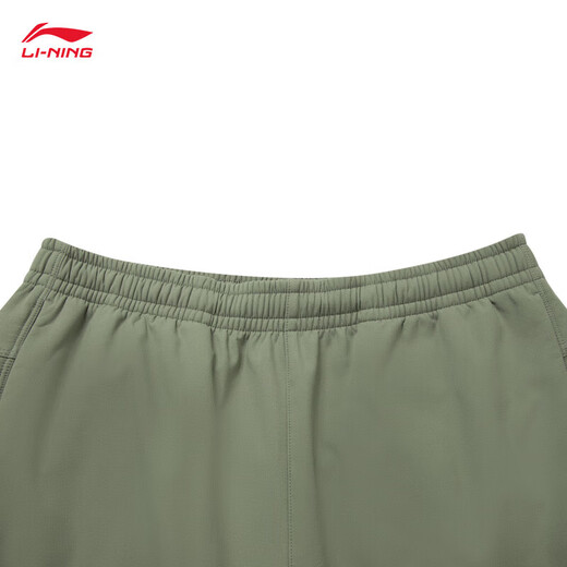 Li Ning C-position pants water-repellent sweatpants men's 2025 new loose and versatile retro casual overalls sweatpants plus velvet gray military green 731-3 M