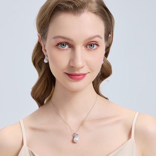 LAPRAFANY Star Falling Double Heart Venus Australian White Pearl Pendant Necklace 18K Gold Diamond Single Natural Seawater Highlight Necklace 12-13mm Heritage Five Star Venus (Strong Luster) Double Certificate Free 18K Necklace