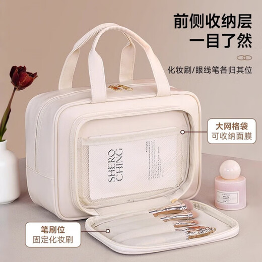 CKULH British cosmetic bag for women 2026 new portable large-capacity outing cosmetic case cosmetics toiletry bag storage bag rose pink patch bag large-capacity classified storage