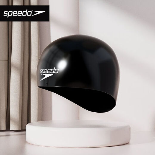 Speedo Wang Shun's same Fastskin sharkskin swimming cap for men and women competition black/white S (recommended for children under 10 years old)