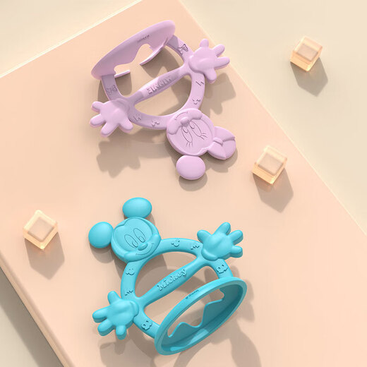 Children's Teether Silicone Teething Stick Baby Teething Toy Soothing Molar Stick High Temperature Mickey/Pink