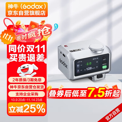 Godox iT30Pro touch screen flash small hot shoe interface on-camera flash small square convenient outdoor shooting portrait digital mirrorless silver Fuji version