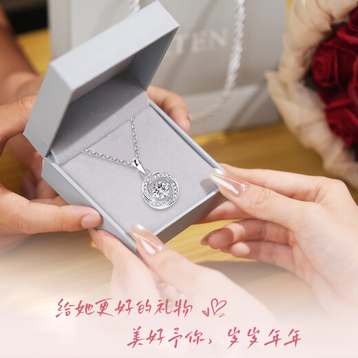 GLTEN Swarovski Zirconium Mobius Silver Necklace for Women 2025 New Light Luxury Niche Pendant Birthday Gift for Girlfriend