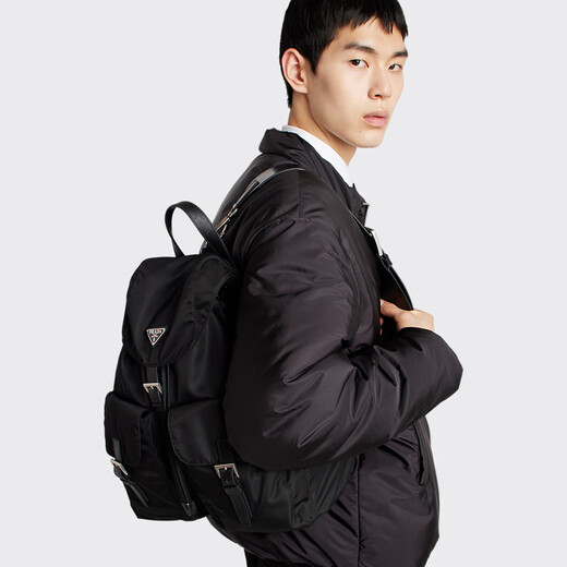 PRADA/Prada gift men's loose fit regenerated nylon jacket black M