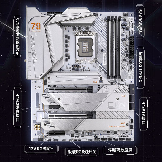 Das farbenfrohe Motherboard B760M/Z790M unterstützt INTEL Intel CPU12.-14. Generation CPU12600KF/14600KF/14700KF/Desktop-Computer-Motherboard CVN Ark Z790 D5 WIFI