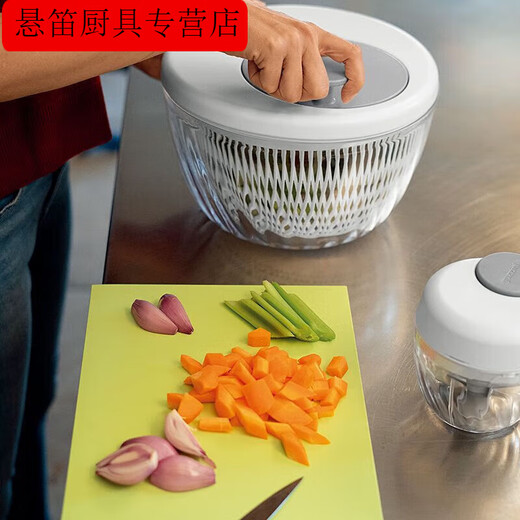 NAOISKEY vegetable dehydrator household drain basket manual spin dryer kitchen with cover blue