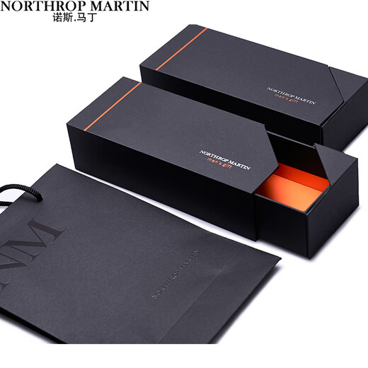 North Martin high-end silk tie men's formal business suit groom's wedding hand-tied birthday gift high-end blue