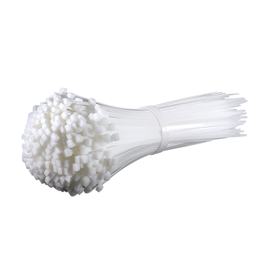 TYO white cable ties, thickened nylon cable ties, multiple Specifications, large and small, storage and organization, strapping straps, strapping straps, 4*200 (width 2.6mm) white - 100 pieces