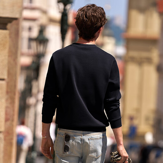 Mr. Bu Tong Dawei's same style round neck pullover sweatshirt for men men's long-sleeved autumn and winter tops comfortable and versatile KT01909 Yami Xing L /175